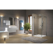 Novellini Brera paroi latérale f 77/79x200cm profil chrome réversible avec verre clair SW96272