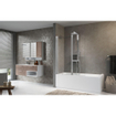 Novellini Aurora paroi de baignoire pivotante 120x150cm profil matchroom et verre satiné 0988266