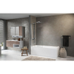 Novellini Aurora paroi de baignoire 1 partie 85x150cm profilé chrome et verre transparent 0335634