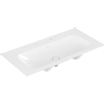 Villeroy & Boch Finion meubelwastafel met 2 kraangaten 100x50cm ceramic+ zonder overloop wit SW106524