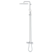 GROHE Tempesta 250 Cube Regendoucheset met badkraan - hoofddouche 25cm - vierkante handdouche - 2 straalsoorten - met thermostaatkraan - chroom SW999121