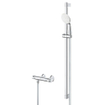 GROHE Grohtherm 500 Doucheset - thermostatische douchekraan - met glijstangset - 90cm - ronde handdouche - 3 straalsoorten - gladde doucheslang - chroom SW999153
