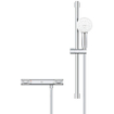 GROHE Grohtherm 1000 Performance Ensemble de douche - robinet de douche thermostatique - avec ensemble barre de douche - 60cm - douchette à main ronde - 2 jets - flexible de douche lisse - chrome SW999091
