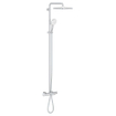 GROHE Tempesta 250 Cube Regendoucheset met badkraan - hoofddouche 25cm - vierkante handdouche - 2 straalsoorten - met thermostaatkraan - chroom SW999121