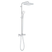 GROHE Tempesta 250 Cube Regendoucheset - hoofddouche 25cm - vierkante handdouche - 2 straalsoorten - met thermostaatkraan - chroom SW999108