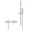 GROHE Grohtherm 500 Ensemble de douche - mitigeur de douche thermostatique - avec ensemble barre de douche - 60cm - douchette ronde - 1 type de jet - chromé SW999136