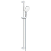 GROHE Tempesta 110 Cube Ensemble barre de douche - 90cm - douchette à main carrée - 2 types de jets - flexible de douche lisse - chrome SW999167