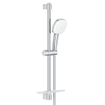 GROHE Tempesta 110 Cube Ensemble barre de douche - 60cm - douchette carrée - 2 jets - flexible de douche lisse - avec porte-savon - chromé SW999096