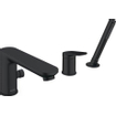 Duravit Wave Badmengkraan - 3-gats - 2 functies - voorsprong 20cm - zwart mat SW997672