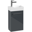 Villeroy & Boch Avento meuble sous-lavabo 1 porte 34x51.4x20.2cm gauche crystal grey SW448409
