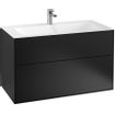 Villeroy & Boch Finion meuble sous-lavabo - 99.6x59.1cm - 2 tiroirs Black matt SW479515