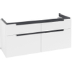 Villeroy & Boch Subway 2.0 meuble sous-lavabo - 128.7x59cm - 4 tiroirs Blanc mat SW479834