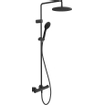 Duravit Shower Systems Douchesysteem - thermostatique - HOH=15cm - douche de tête Ø25.2cm - douchette ronde noir mat SW962099