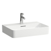 Laufen Val Lave-mains côté bas meulé 60x42cm avec 1 trou de robinet et trop-plein blanc SW28247