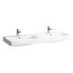 Laufen Pro s Lavabo pour meuble 130x46x17.5cm avec 2 trous de robinet et trop-plein avec LCC blanc 0083332