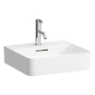 Laufen VAL lave-mains 42x45x11,5cm avec trou de robinet avec trop-plein dessous meulé SaphirKeramik blanc SW28245