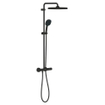 GROHE Tempesta 250 Cube Regendoucheset - hoofddouche 25cm - vierkante handdouche - 2 straalsoorten - met thermostaatkraan - matte black (zwart) SW1077349