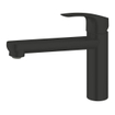 GROHE Eurosmart Ensemble de robinet de cuisine - 22,2 cm - bec pivotant - distributeur de savon - noir mat SW1204359