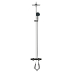 Grohe Tempesta system 250 Douche pluie - 158.8cm - pommeau de douche 25cm - douchette ronde - 2 jets - thermostatique - Noir mat SW1077280