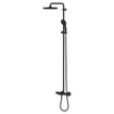 Grohe Tempesta system 250 Douche pluie - 158.8cm - pommeau de douche 25cm - douchette ronde - 2 jets - thermostatique - Noir mat SW1077280