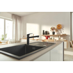 Grohe Eurosmart Mitigeur de cuisine - 22.2cm - bec rotatif - Noir mat SW1077332