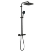 GROHE Tempesta 250 Cube Regendoucheset - hoofddouche 25cm - vierkante handdouche - 2 straalsoorten - met thermostaatkraan - matte black (zwart) SW1077349