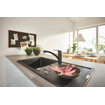 Grohe Eurosmart Mitigeur de cuisine - 22.7cm - bec rotatif - Noir mat SW1077315