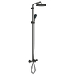 Grohe Tempesta system 250 Douche pluie - 158.8cm - pommeau de douche 25cm - douchette ronde - 2 jets - thermostatique - Noir mat SW1077280