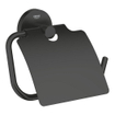 Grohe Essentials Porte-papier toilette - avec couvercle - Noir mat SW1077318