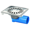 Van Den Berg siphon de sol 15x15cm sortie universelle 40/50mm inox GA19129