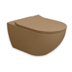Royal Plaza Belbo WC suspendu - 55cm - cycloneflush - sans bride - avec abattant WC - tabac SW1182453