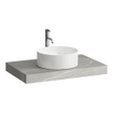Laufen Living lavabo carré saphir rond 38x38cm sans trou pour robinet sans trop-plein blanc 0192327