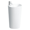 Laufen Palomba Lavabo sur pied 40x52.5x90cm avec trou de robinet et trop-plein LCC Blanc 0084582