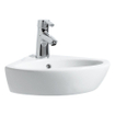 Laufen Pro B lave-mains d'angle 43x38x17cm 1 trou de robinet avec trop-plein céramique lcc-blanc 0182558