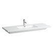 Laufen Living Square meubelwastafel 130x48x15cm 3 kraangaten met overloop keramiek wit 0084214