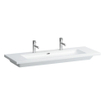 Laufen Living Square lavabo meuble 130x48x15cm 2 x 1 trou de robinet avec trop-plein céramique blanc 0083389