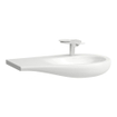 Laufen Alessi One meubelwastafel 90x50x16.5cm 1 kraangat waskom rechts. aflegruimte links incl. clou keramiek lcc-wit 0192302