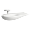 Laufen Alessi One meubelwastafel 90x50x16.5cm 1 kraangat waskom links. aflegruimte rechts incl. clou keramiek lcc-wit 0192300