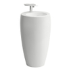 Laufen Alessi One lavabo autoportant 53x53x90cm 1 trou de robinet inclus. clou céramique lcc-blanc 0084185