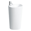 Laufen Palomba Lavabo sur pied mural 43.5x52.5x90cm avec trou de robinet et trop-plein LCC Blanc 0084584