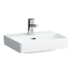 Jika lave-mains 37,5x28cm porcelaine ovale 1 trou de robinet avec trop-plein blanc SW285862