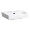 Jika lave-mains 37,5x28cm porcelaine ovale 1 trou de robinet avec trop-plein blanc SW285862