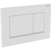 Geberit Sigma20 bedieningsplaat - 2-toets spoeling - rechthoekige knoppen - wit/glanschr./wit SW61798