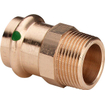 Viega raccord de transition sanpress sc filetage mâle 15x1/2 bronze 7541406