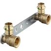 Viega Profipress Support mural SC filetage intérieur 15x1/2 entraxe 150mm plat bronze 7541574