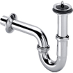 Viega tube bouchon siphon 1 1/4x32 avec tube mural et rosace chrome GA22867