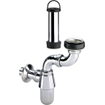 Viega siphon à gobelet gain de place ergonomique avec tube de trop-plein chrome 0080055
