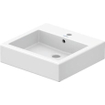 Duravit Vero Lavabo pour meuble côté dessous meulé 50x47cm avec trou pour robinetterie avec Wondergliss Blanc 0290078