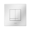 Wisa XS bedieningsplaat dualflush kunststof glans chroom SW1075528