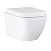 GROHE Euro pack WC suspendu à évacuation profonde sans bride 54x37.4cm avec abattant softclose et déclipsable blanc SW227373